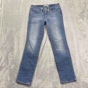 Levi's 312 Shaping Slim Jeans Womens 27 Blue Denim Stretch High Waisted Skinny